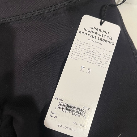 ALO AIRBRUSH HIGH-WAIST 7/8 BOOTCUT LEGGING XS NWT - Picture 5 of 6